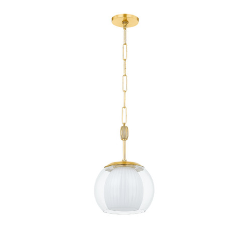 Clementon One Light Pendant in Aged Brass (70|7310-AGB)