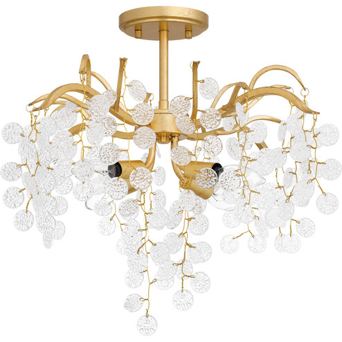 Maple Four Light Semi Flush Mount in Gold Leaf (10|MAP1720GFL)