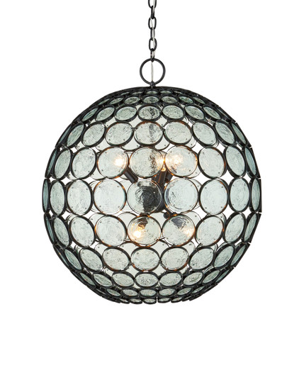 Etude Six Light Chandelier in Clear/Satin Black (142|9000-1201)