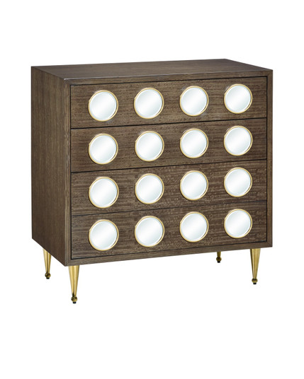 Colette Collection Chest in Tawny Brown/Polished Brass/Mirror/Rose (142|3000-0298)