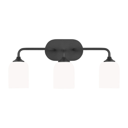 Emile Three Light Vanity in Midnight Black (1|GLV1023EN3/MBK)