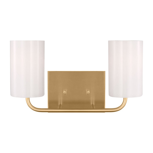 Rhett Two Light Vanity in Satin Brass (1|GLV1002EN3/SB)