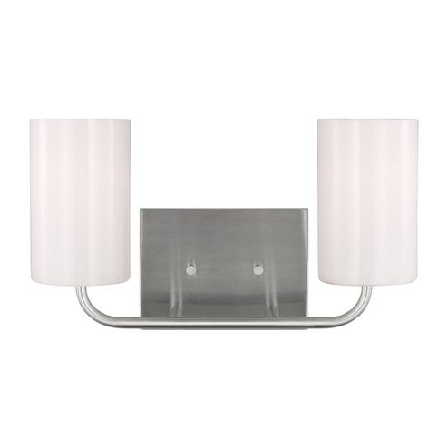 Rhett Two Light Vanity in Brushed Steel (1|GLV1002EN3/BS)