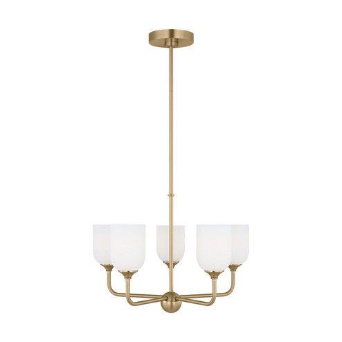 Emile Five Light Chandelier in Satin Brass (1|GLC1085EN3/SB)