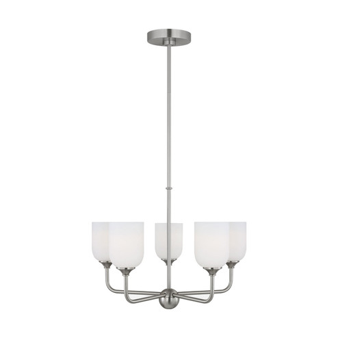 Emile Five Light Chandelier in Brushed Steel (1|GLC1085EN3/BS)