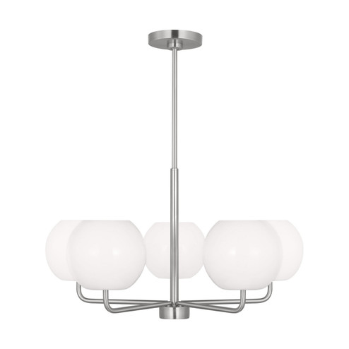 Rory Five Light Chandelier in Brushed Steel (1|GLC1055EN3/BS)