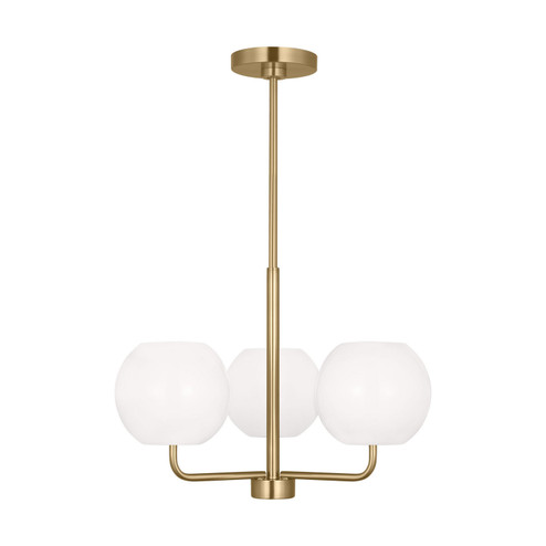 Rory Three Light Chandelier in Satin Brass (1|GLC1043EN3/SB)