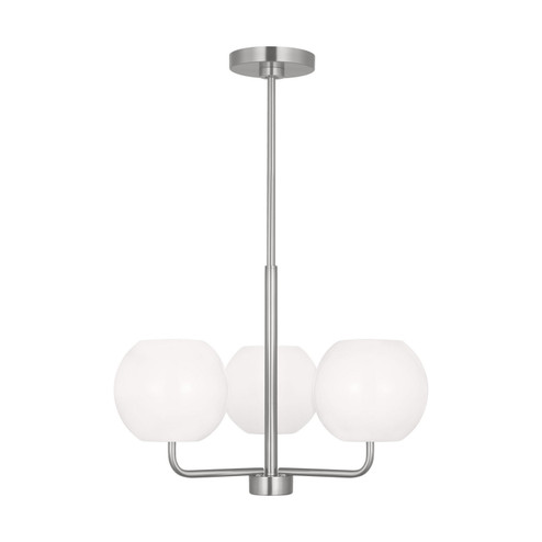 Rory Three Light Chandelier in Brushed Steel (1|GLC1043EN3/BS)