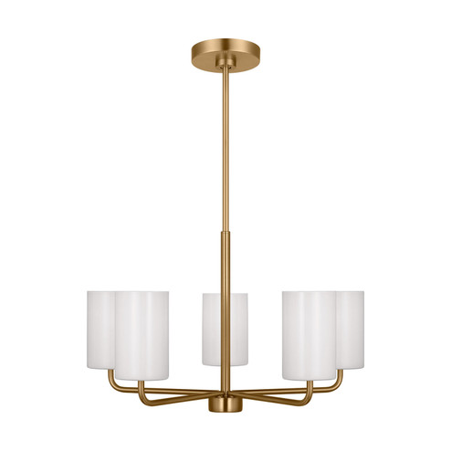 Rhett Five Light Chandelier in Satin Brass (1|GLC1015EN3/SB)
