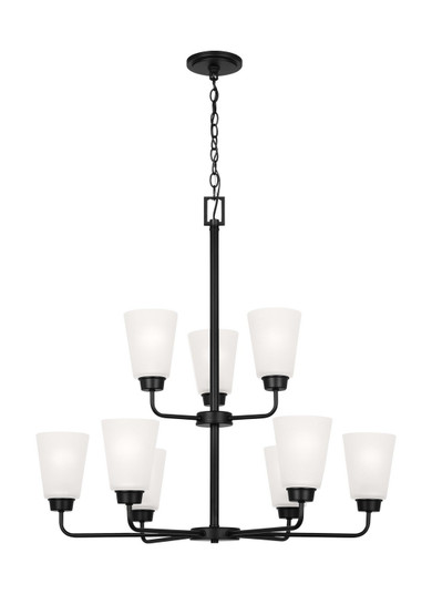 Kerrville Nine Light Chandelier in Midnight Black (1|3115209EN3-112)