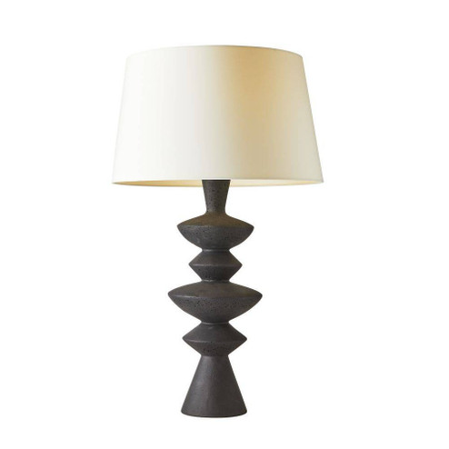 Jillian One Light Table Lamp in Charcoal/Antique Brass/Ivory/Ivory (314|PTC44-152)