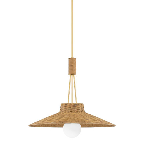 Laudine One Light Pendant in Aged Brass (428|H921701-AGB)