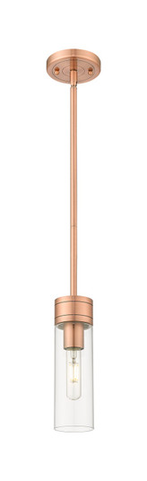 Downtown Urban One Light Mini Pendant in Antique Copper (405|617-1S-AC-G617-8CL) Downtown Urban One Light Mini Pendant in Antique Copper (405|617-1S-AC-G617-8CL)