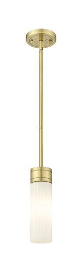 Downtown Urban One Light Mini Pendant in Antique Brass (405|617-1S-AB-G617-8SWH)