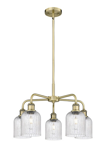 Ballston Five Light Chandelier in Antique Brass (405|516-5CR-AB-G559-5SDY)