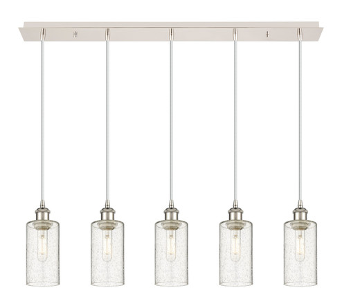 Downtown Urban Five Light Linear Pendant in Polished Nickel (405|125B-5P-PN-G434-7SDY)