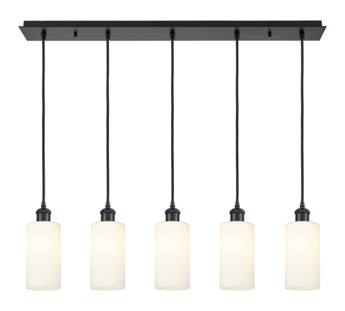 Downtown Urban Five Light Linear Pendant in Matte Black (405|125B-5P-BK-G434-7WH)