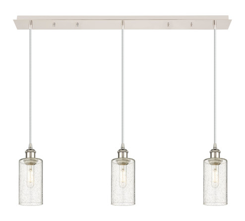 Downtown Urban Three Light Linear Pendant in Polished Nickel (405|123B-3P-PN-G434-7SDY)