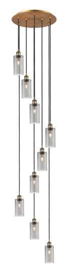 Downtown Urban Nine Light Pendant in Brushed Brass (405|119B-9P-BB-G434-7SM)