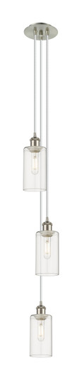 Downtown Urban Three Light Pendant in Brushed Satin Nickel (405|103B-3P-SN-G434-7CL)