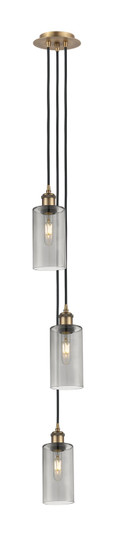 Downtown Urban Three Light Pendant in Brushed Brass (405|103B-3P-BB-G434-7SM)