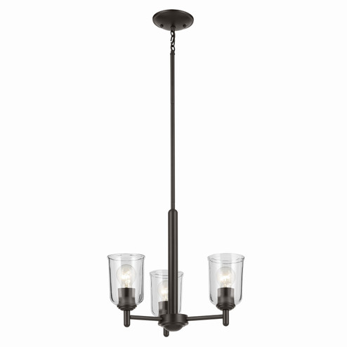 Shailene Three Light Mini Chandelier in Olde Bronze (12|43670OZCLR)