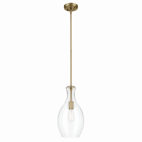 Everly One Light Pendant in Natural Brass (12|42047NBRCS)