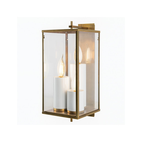 Back Bay Three Light Outdoor Wall Sconce in Aged Brass (45|1151-AG-CL)