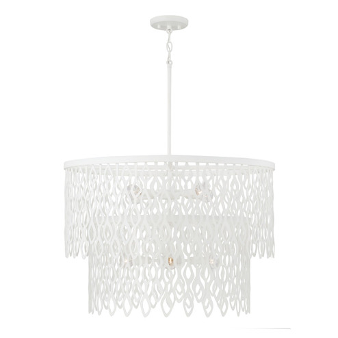 Pheobe Seven Light Pendant in Matte White (65|352971WE)