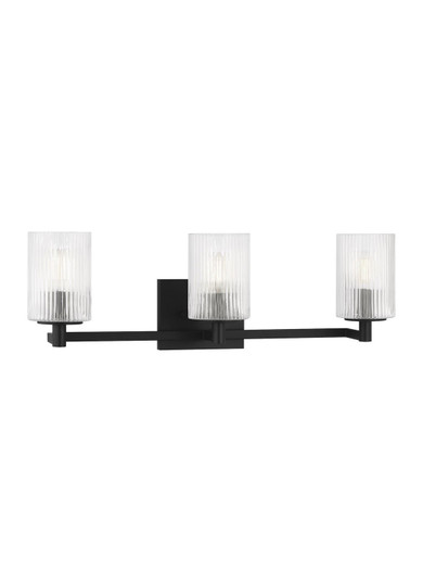Lando Three Light Wall / Bath in Midnight Black (1|GLV1043MBK)