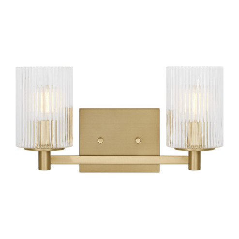 Lando Two Light Wall / Bath in Satin Brass (1|GLV1042EN/SB)