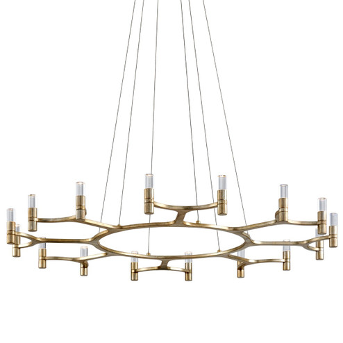 Nexus LED Chandelier in Warm Silver Leaf (68|258-016-WSL)