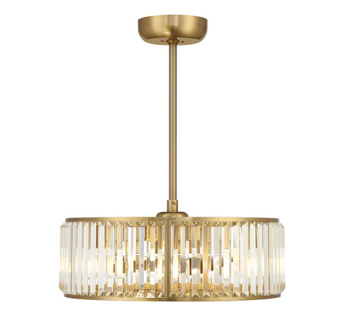 Janus Six Light Fan D'Lier in Warm Brass (51|23-FD-245-322)