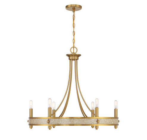 Camden Six Light Chandelier in Warm Brass (51|1-2053-6-322)