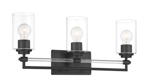 Binsly Three Light Bath Vanity in Coal Black (7|2643-66A)