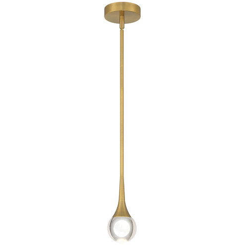 Georgia LED Pendant in Antique Brushed Brass (18|62115LEDDCS-ABB/CRY)