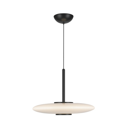 Kyoto LED Pendant in Black/Glossy Opal Glass (347|PD37018-BK/GO-3WCCT-UNV)