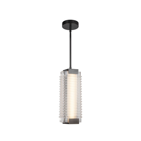 Alai LED Pendant in Urban Bronze/Ribbed Glass (452|PD374316UBCR-UNV)