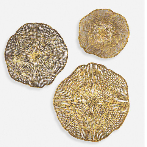 Radiance Wall Decor Set/3 in Gold With Natural (52|04370)