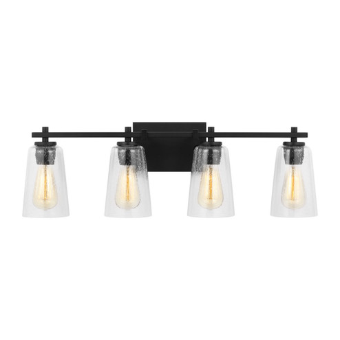 Mercer Four Light Vanity in Midnight Black (454|VS24304MBK)