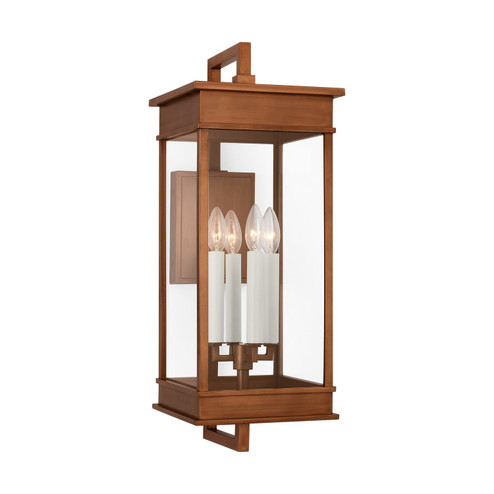 Cupertino Four Light Wall Lantern in Natural Copper (454|CO1444NCP)