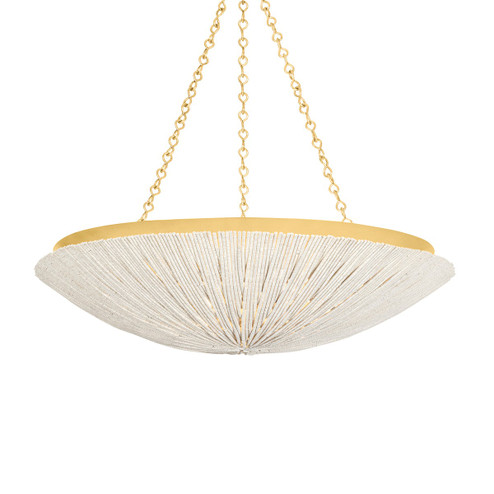 Summerside Six Light Pendant in Vintage Gold Leaf (70|1706-VGL)