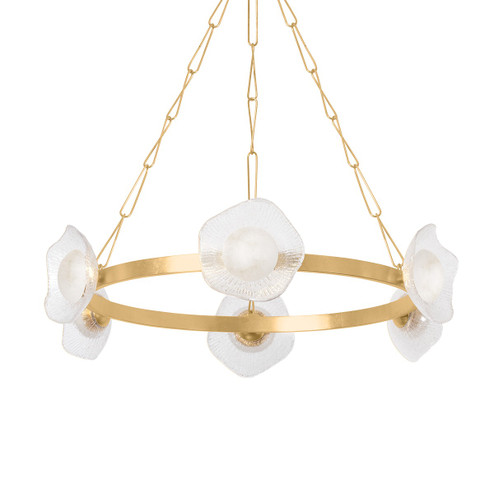 Almandine LED Chandelier in Vintage Gold Leaf (68|485-41-VGL)