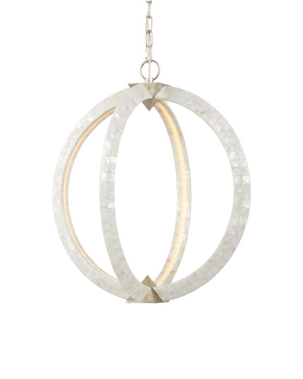 Arietta LED Chandelier in Mother of Pearl/Contemporary Silver Leaf (142|9000-1229)
