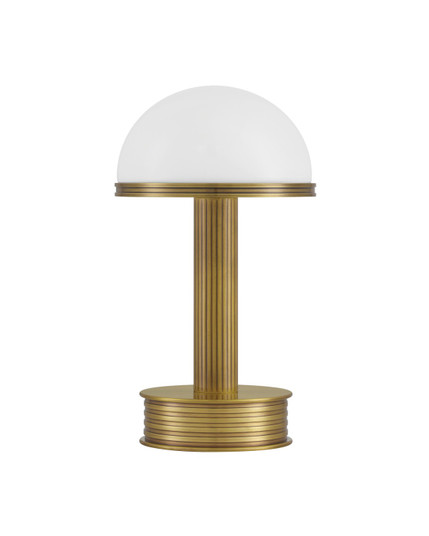 Promenade LED Table Lamp in Polished Antique Brass/White (142|6700-0006)