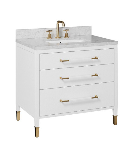 Verona Vanity with Sink in Acrylic White/Natural/White/Champagne (142|3800-0007)