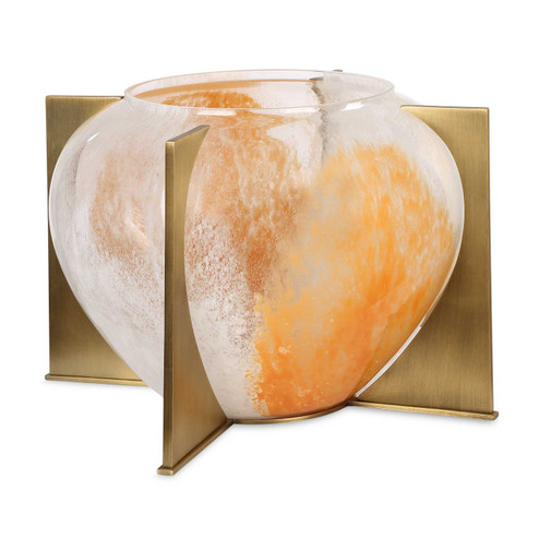 Amber Swirl Vase in Warm Brass (52|18183)