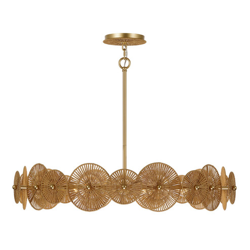 Abbott Five Light Pendant in Distressed Gold (51|7-6381-5-60)
