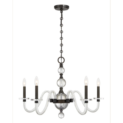 Aragon Five Light Chandelier in Mediterranean Bronze (51|1-4277-5-15)