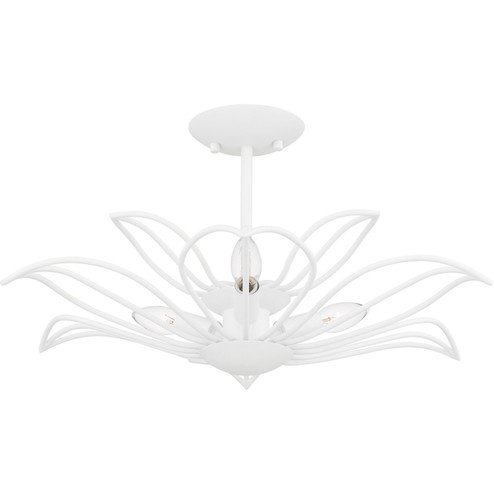 Tallulah Three Light Semi-Flush Mount in Sand White (10|TLH1722SW)